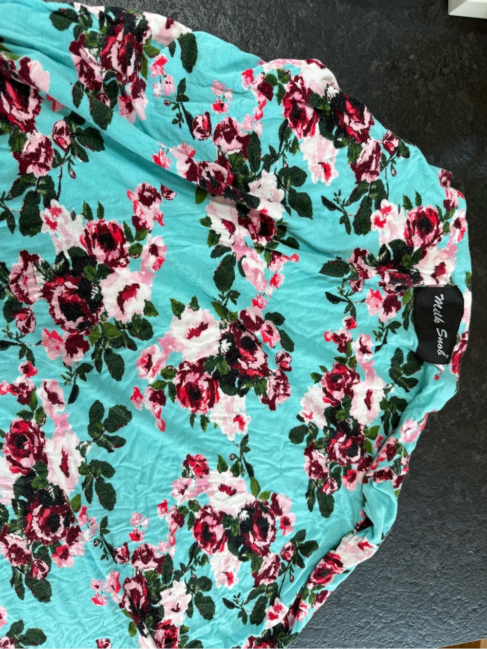 Mint Floral Car Seat / Nursing Cover by Milk Snob